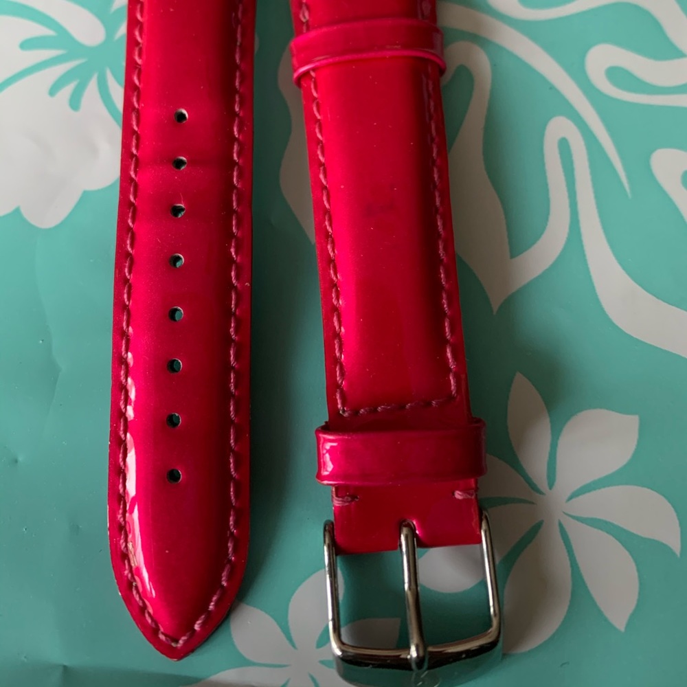 Michele watch hot Pink watch band